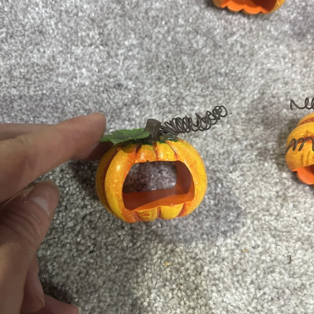 Autumn Accents set of 4 Pumpkin Napkin Rings